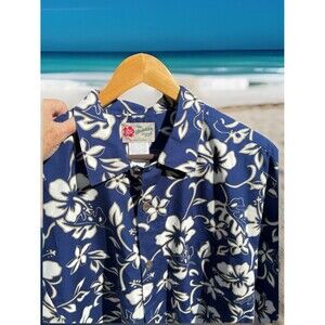 Hilo Hattie Hawaiian Hibiscus Shirt Cotton Aloha USA DryClean Tag Attached Sz XL